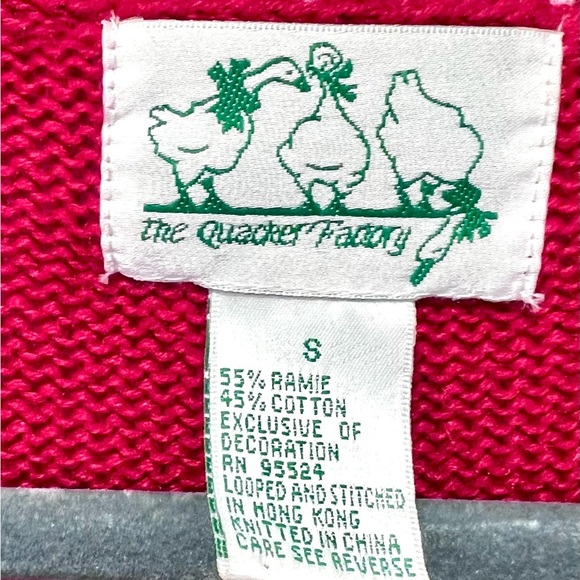 Quacker Factory Red Nautical Sweater SMALL - Picture 2 of 10